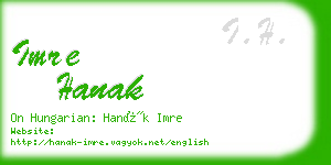 imre hanak business card